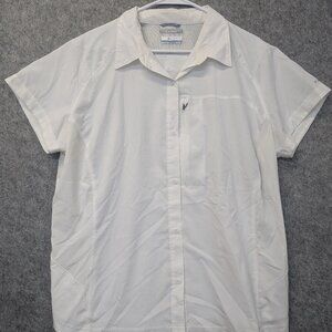 Columbia Omni-shade short sleeve mesh white men lightweight breathable 2x/2tf